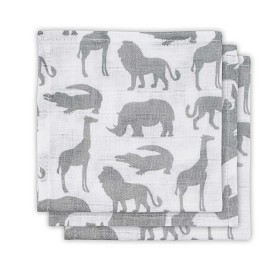 Bild på Jollein Tvättlappar/Snuttefiltar Safari 3-pack (Grå)