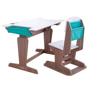 Bild på Kidkraft Grow Together Skrivbord & stol (Askgrå)