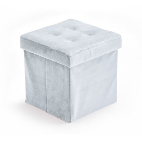 Bild på Kids Concept Sittpuff med Förvaring (Sammet Ljusblå)