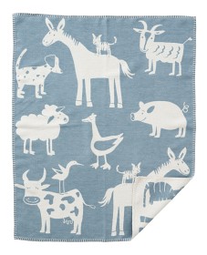 Bild på Klippan Yllefabrik Bomullsfilt Farm (Blå)