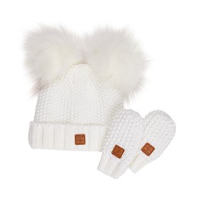 Bild på Kombi Adorable Set mössa och vantar (Vit)