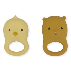 Bild på Konges Slöjd Bitleksak 2-pack (Chicken/Bear)