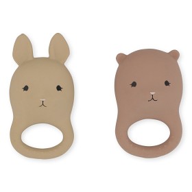 Bild på Konges Slöjd Bitleksak 2-pack (Rabbit/Bear)