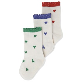 Bild på Konges Slöjd Strumpor 3-pack Strl 19-21 (Summer Sand Hearts)