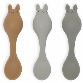 Bild på Konges Slöjd Silikonsked 3-p Bunny (Blue)