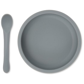 Bild på Konges Slöjd Skål & Sked (Quarry Blue)