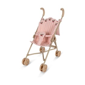 Bild på Konges Slöjd Dockvagn Sulky (Powder Pink Check)