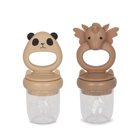 Bild på Konges Slöjd Fruit Feeder Enhörning/Panda 2-pack (Shell/Blush)