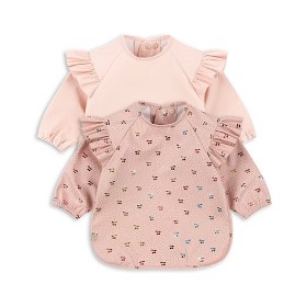 Bild på Konges Slöjd Haklapp med ärm 2-pack Fairy Cherry/Cameo Rose