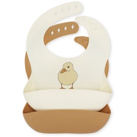 Bild på Konges Slöjd Haklapp Silikon 2-pack (Duckling)