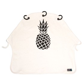 Bild på Kurtis Baby Peace Barnvagnsdraperi (Pineapple Svart/Vit)