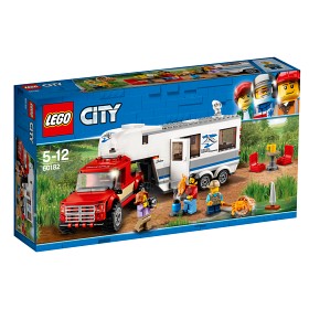 Bild på LEGO City Pickup och husvagn 60182