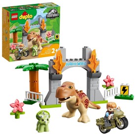 Bild på LEGO DUPLO Jurassic World 10939 T-rex och Triceratops rymmer