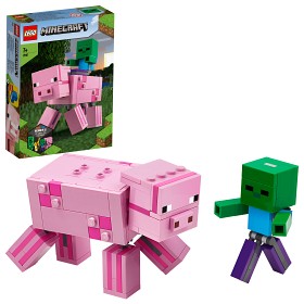 Bild på LEGO Minecraft 21157 BigFig Gris med zombiebaby