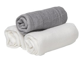 Bild på Les Enfants Snuttefilt 3-pack (Grå/Vit)