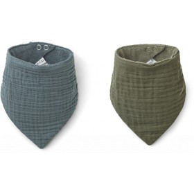 Bild på Liewood Andrea Bib 2-pack (Whale Blue/ Faune Green) 