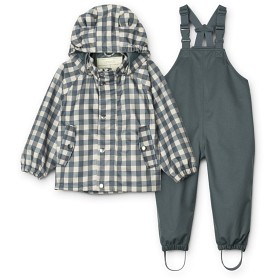 Bild på Liewood Dakota Rutigt Softshell set  (Whale blue/multi mix)