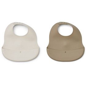 Bild på Liewood Ember Haklapp 2-pack (Sandy/Oat)