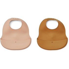 Bild på Liewood Ember Haklapp 2-pack (Tuscany Rose/Mustard)