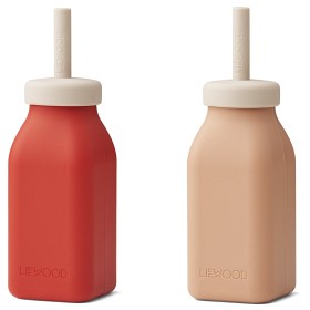 Bild på Liewood Erika Milkshake Flaska 2-p (Apple Red/Tuscany Rose Mix)