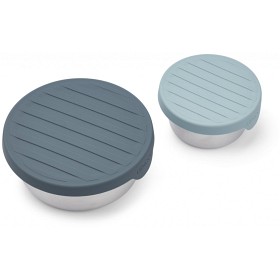 Bild på Liewood Fiby Snackbox Set (Sea Blue/Whale Blue)