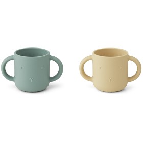 Bild på Liewood Gene Mugg med handtag 2-p Rabbit (Peppermint/ Wheat Yellow)
