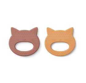 Bild på Liewood Geo Bitleksak 2-pack (Cat Rose/Yellow Mellow)