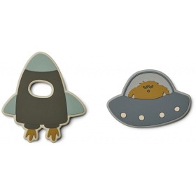 Bild på Liewood Gia Bitleksak 2-pack Space (Blue Mix)