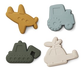 Bild på Liewood Gill Sandformar 4-pack (Vehicles /Dove Blue)