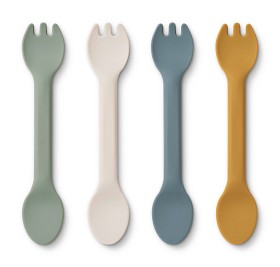 Bild på Liewood Jan 2-i-1 Bestick 4-pack (Faune Green Mix)