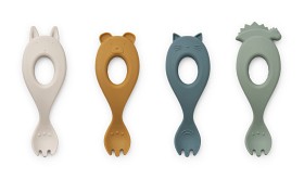Bild på Liewood Liva Silikongafflar 4-pack (Faune Green Mix)