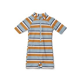 Bild på Liewood Max UV-dräkt (Sea Blue/Mustard Stripe)