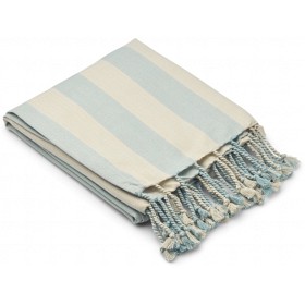 Bild på Liewood Mona Badhandduk Stripe Sea blue/sandy