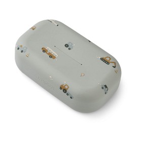 Bild på Liewood Oline Våtservettsfodral Vehicles (Dove Blue Mix)