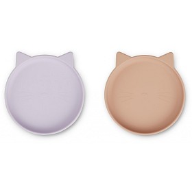 Bild på Liewood Olivia Tallrik 2-p Cat (Light Lavender Rose)