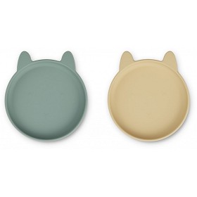 Bild på Liewood Olivia tallrik 2-p Rabbit (Peppermint Wheat Yellow)