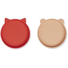 Bild på Liewood Olivia Tallrik 2-p (Apple Red/ Tuscany Rose)
