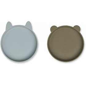 Bild på Liewood Olivia Tallrik 2-p (Blue Fog/ Khaki)