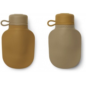 Bild på Liewood Silvia Smoothieflaska 2-p (Golden Caramel/ Oat mix)