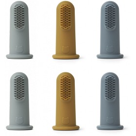 Bild på Liewood Simon Fingertandborste 6-p (Blue Multi Mix)