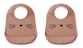 Bild på Liewood Tilda Haklapp 2-pack (Katt Dark Rose)