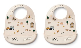 Bild på Liewood Tilda Haklapp 2-pack (Farm/Sandy)