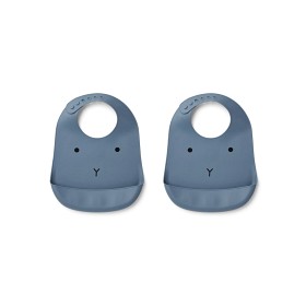 Bild på Liewood Tilda Haklapp 2-pack Kanin (Blue Wave)