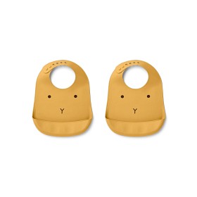 Bild på Liewood Tilda Haklapp 2-pack Kanin (Yellow Mellow)