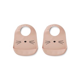 Bild på Liewood Tilda Haklapp 2-pack Katt (Rose)