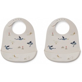 Bild på Liewood Tilda Haklapp 2-pack Little Dragon (Dark Sandy Mix)