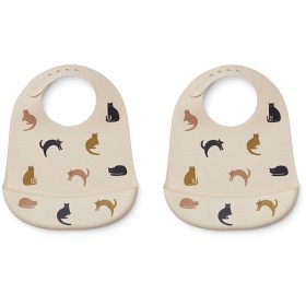 Bild på Liewood Tilda Haklapp 2-pack Miauw (Apple Blossom Mix)