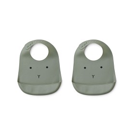 Bild på Liewood Tilda Haklapp 2-pack (Kanin Faune Green)