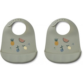Bild på Liewood Tilda Silicone Bib 2-p Fruit Dove blue