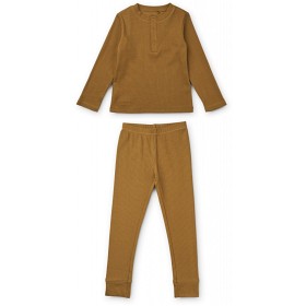 Bild på Liewood Wilhelm tvådelad pyjamas Strl 122 (Golden caramel)